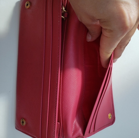 Authentic Prada Saffiano Large Wallet, Pink - Picture 9 of 16